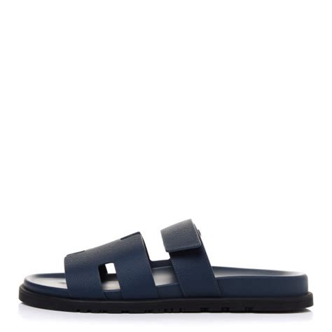 hermes epsom mens chypre sandals 43 bleu mineral|Hermès Chypre Sandals .